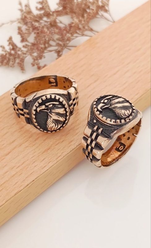 خرید انگشتر عمده طلاروس مردانه عقاب