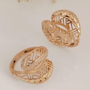 انگشتر زنانه طلاروس تراش چپ راست