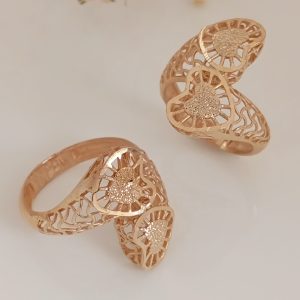 انگشتر زنانه طلاروس چپ راست قلبی