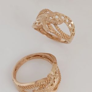 انگشتر زنانه طلاروس تراش پاپیون