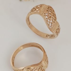 انگشتر زنانه طلاروس تراش پیچ