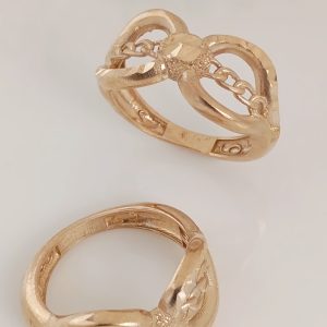 انگشتر زنانه طلاروس تراش زنجیر کارتیر