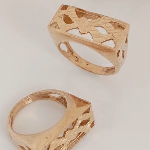 انگشتر زنانه طلاروس تراش مکعبی