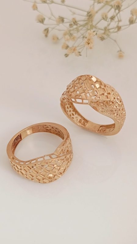 خرید انگشتر زنانه طلاروس تراش توری 