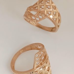 انگشتر زنانه طلاروس تراش کنتکس چپ راست