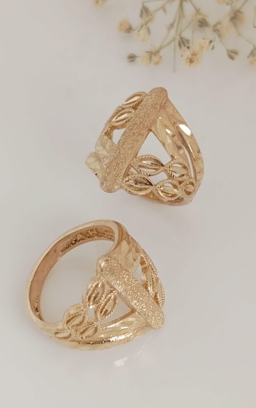 خرید انگشتر زنانه طلاروس قلاب زنجیر