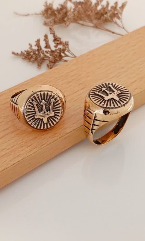 خرید انگشتر اسپرت طلاروس مردانه مازراتی