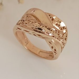 انگشتر زنانه طلاروس تراش براق