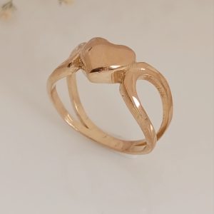 انگشتر زنانه طلاروس تراش قلبی ظریف