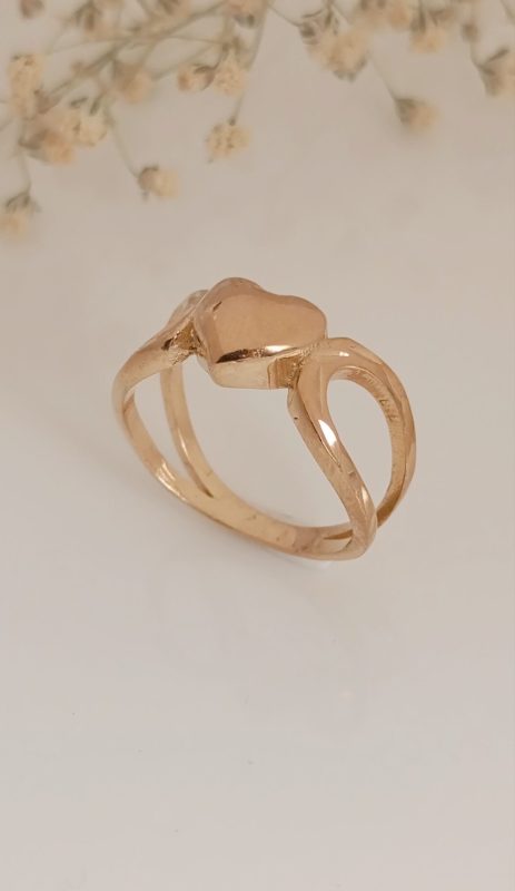 خرید انگشتر زنانه طلاروس تراش قلبی ظریف