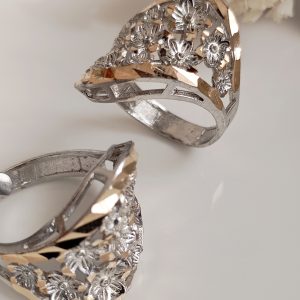 انگشتر زنانه تراش دورنگ فانتزی