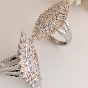 انگشتر عمده زنانه تراش دورنگ کد 811