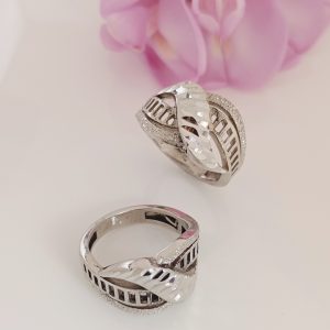 انگشتر عمده زنانه نقره روس تراش کد 1020