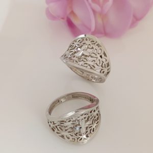 انگشتر زنانه نقره روس تراش کد 1018