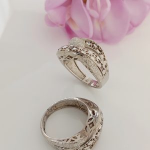 انگشتر عمده زنانه نقره روس تراش کد 1016