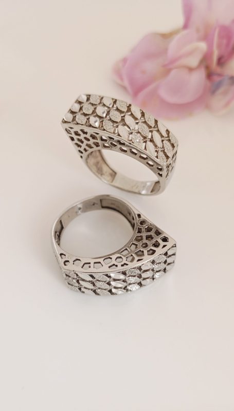 خرید انگشتر زنانه نقره روس تراش کد 1004 