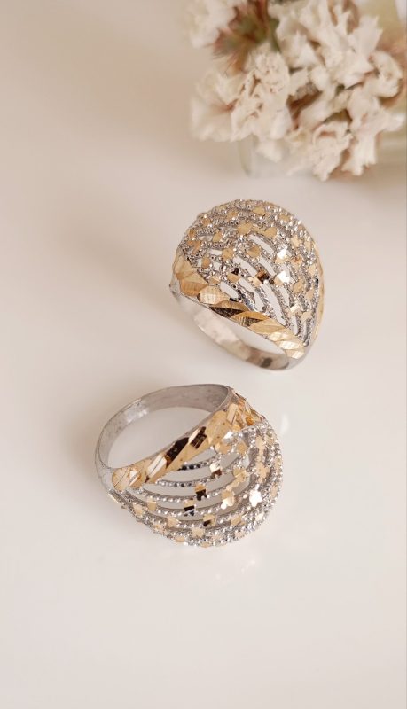 خرید انگشتر زنانه تراش دورنگ 812