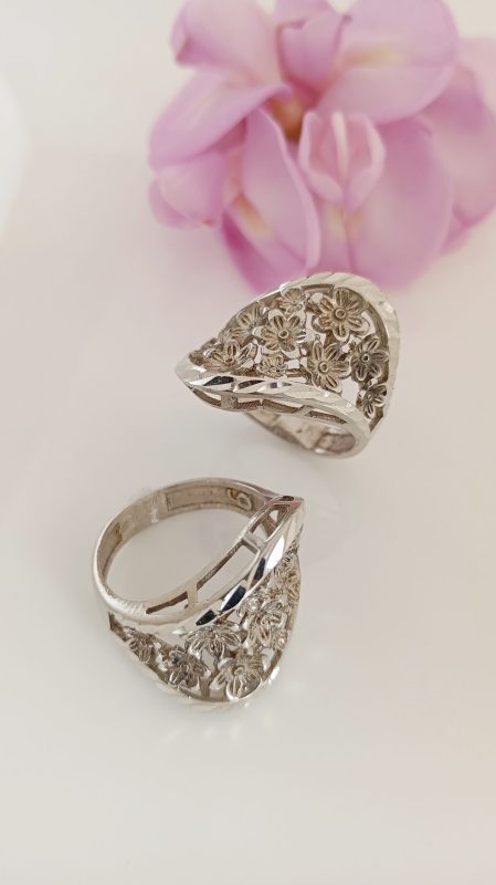 خرید انگشتر زنانه نقره روس تراش کد 1024