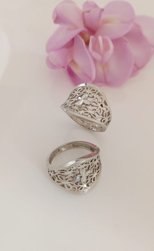 خرید انگشتر زنانه نقره روس تراش کد 1018