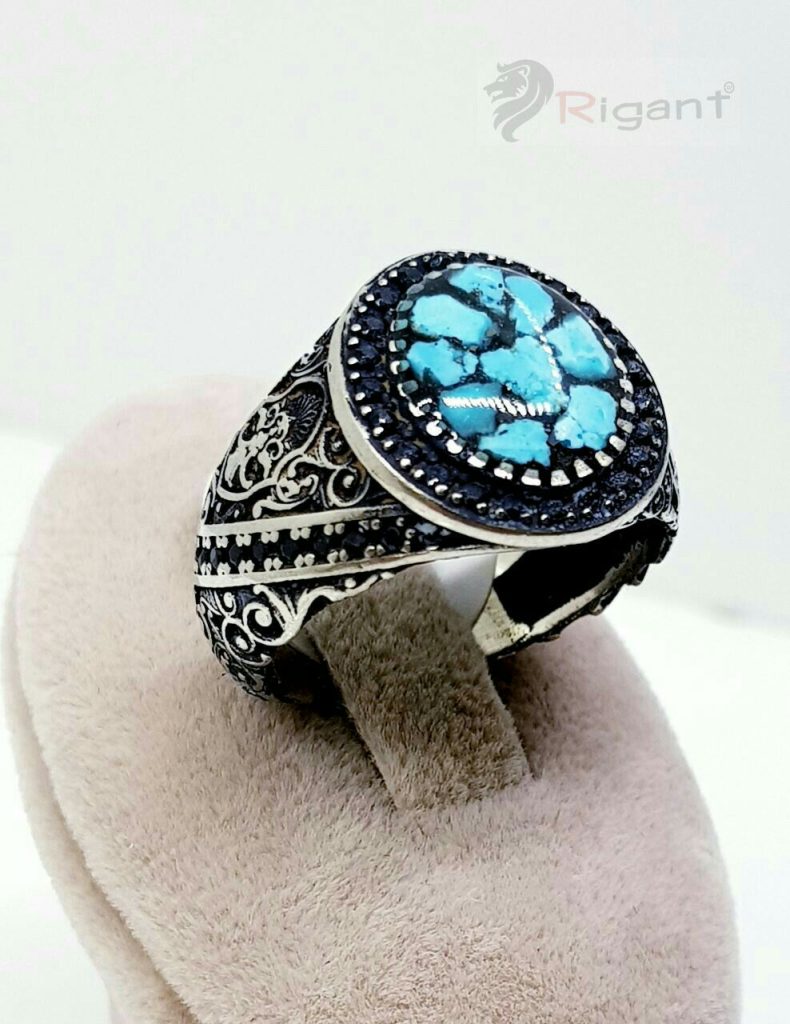 انگشتر نقره روس مردانه