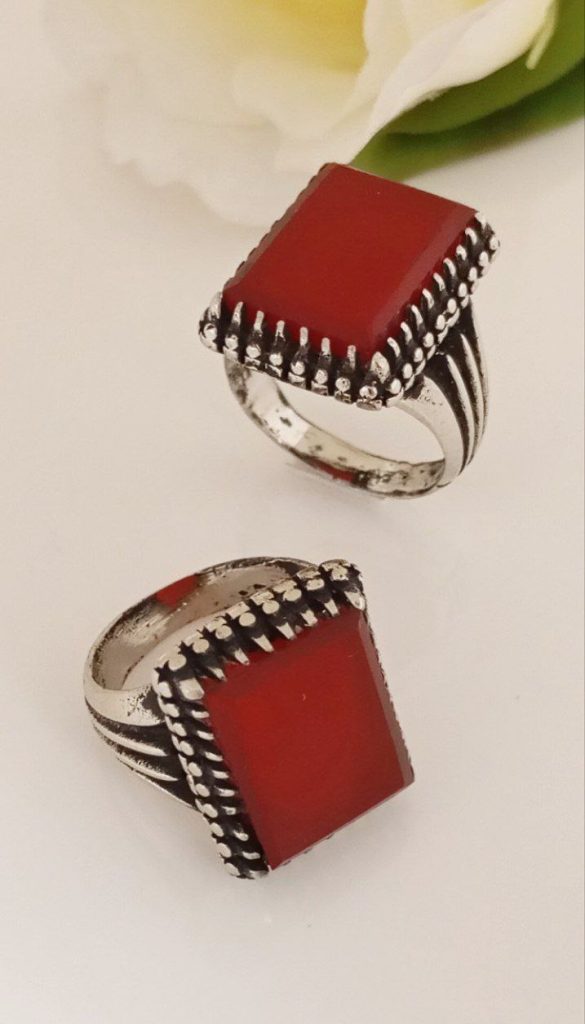 انگشتر نقره روس مردانه