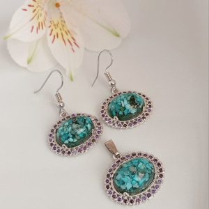 نیم ست عمده نقره روس فیروزه نیشابور 2002