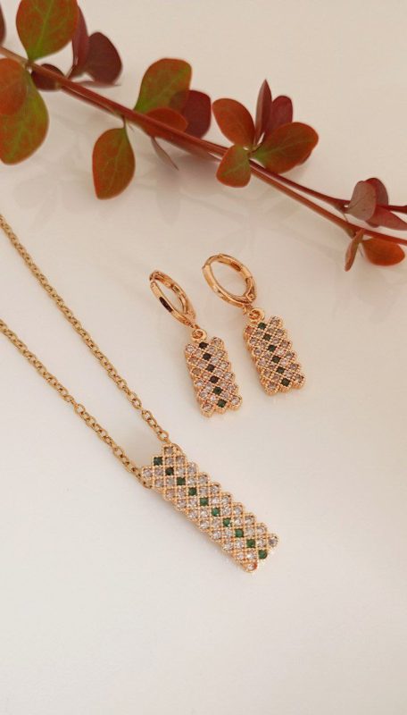 خرید نیم ست طلاروس اتمی با زنجیر 2015