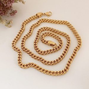زنجیر استیل طلایی متوسط ZS 8012