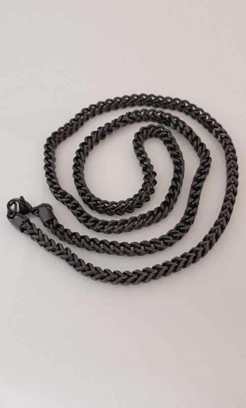 زنجیر استیل مکعبی مشکی ZS 8021