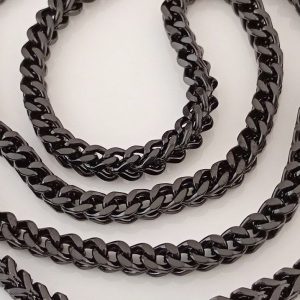 زنجیر عمده استیل مکعبی مشکی درشت ZS 8020