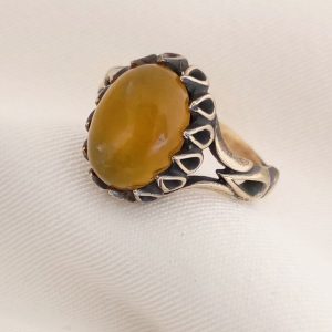 انگشتر عقیق طلاروس مردانه AT 7002