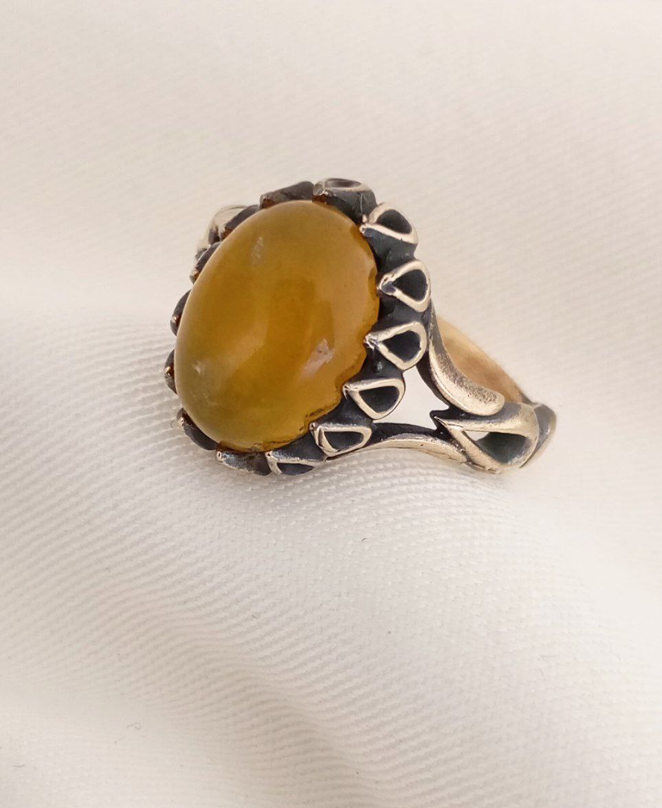 خرید انگشتر عقیق عمده طلاروس مردانه AT 7002