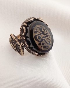 انگشتر عقیق عمده طلاروس مردانه AT 7003