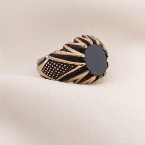 انگشتر طرح ترک طلاروس مردانه AT 7008